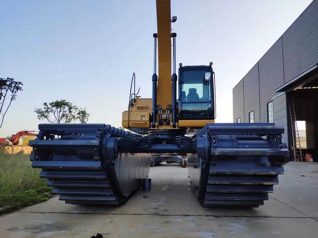 ククトマイズされた両生動物沼バグビー掘削機 浮遊ポントンQ355b 掘削機SY135用にカスタマイズ