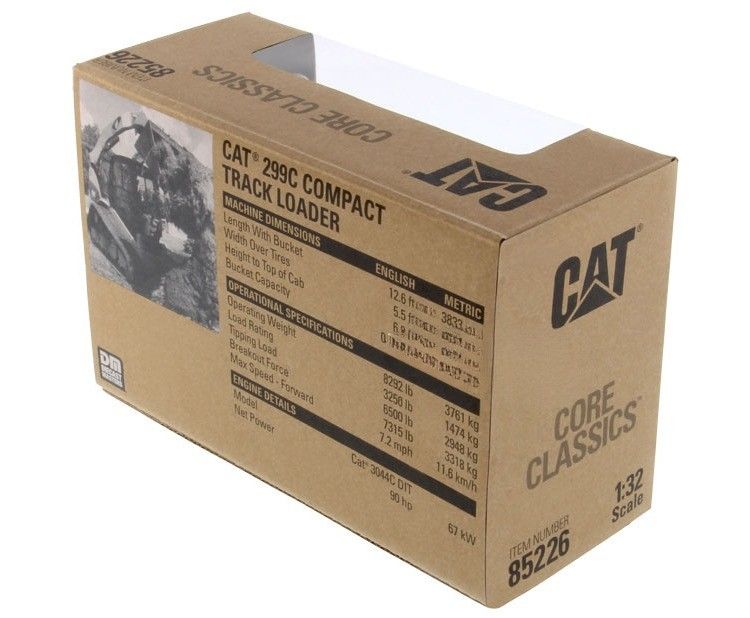 詳細なCAT 299C コンパクト・トラック・ローダー アルloy 型/32 スケール 85226