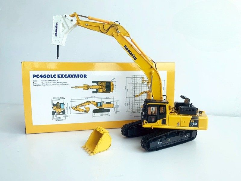 コマツー PC460LC-8 1/50 ダイキャスト合金掘削機モデル