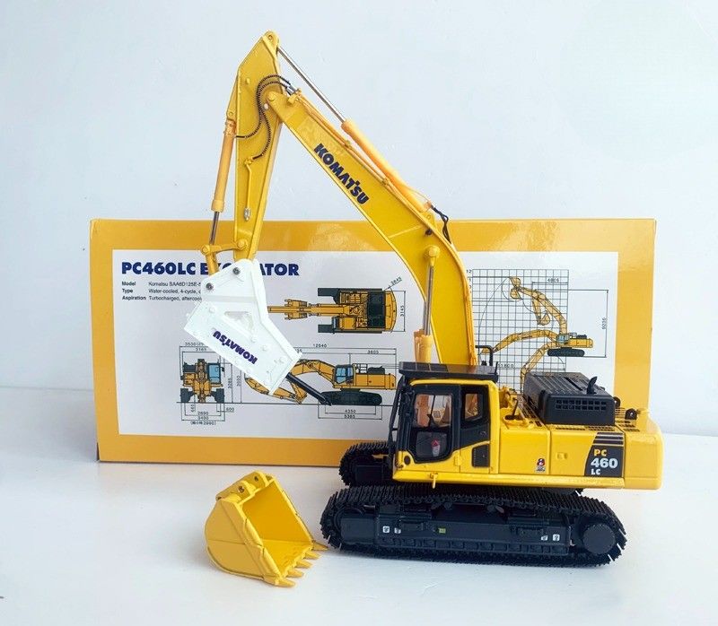 コマツー PC460LC-8 1/50 ダイキャスト合金掘削機モデル
