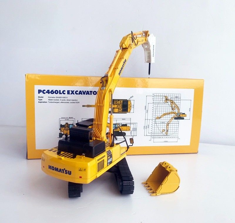 コマツー PC460LC-8 1/50 ダイキャスト合金掘削機モデル
