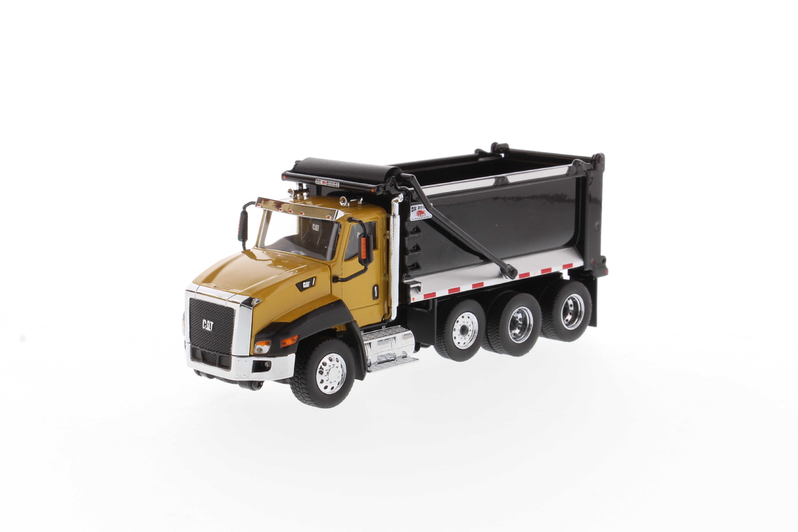 DM 1:50 Cat CT660 デイキャビ 自動ダンプトラック 黄色合金型 85668