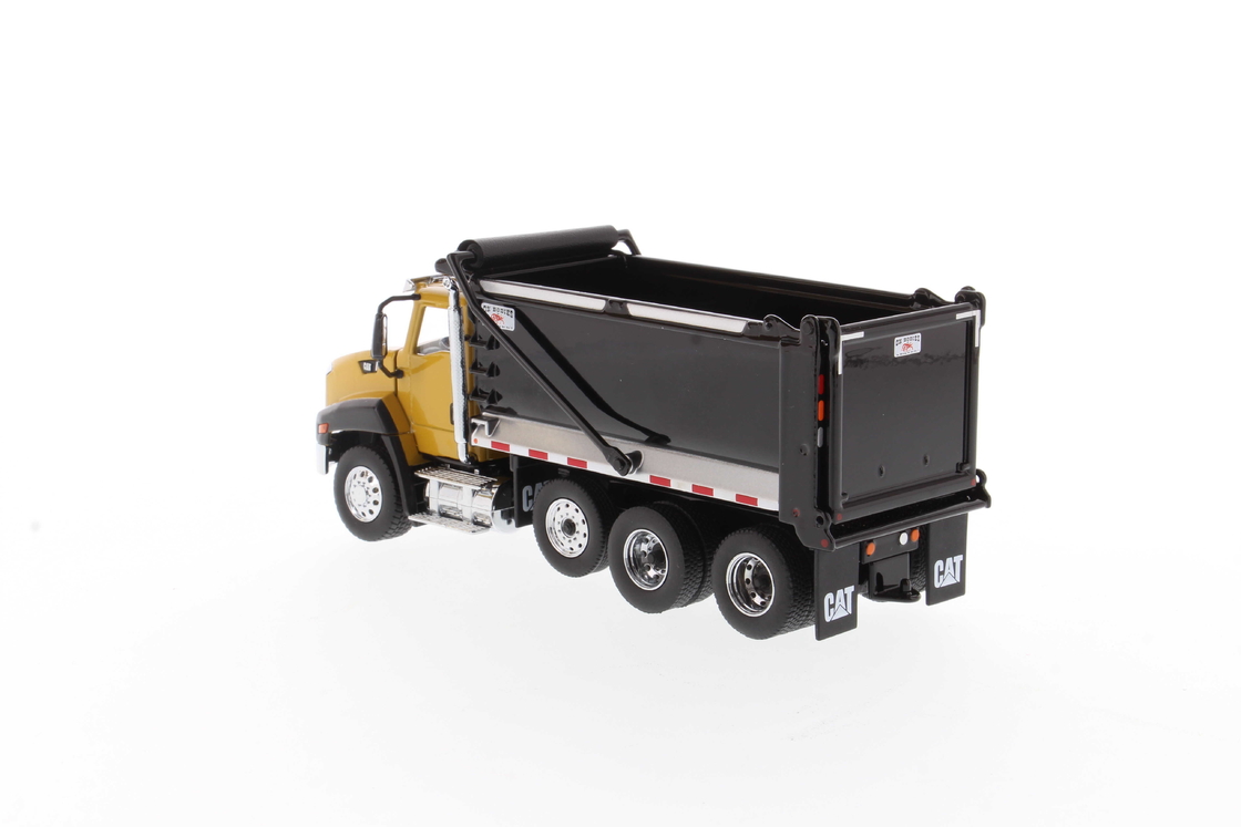 DM 1:50 Cat CT660 デイキャビ 自動ダンプトラック 黄色合金型 85668