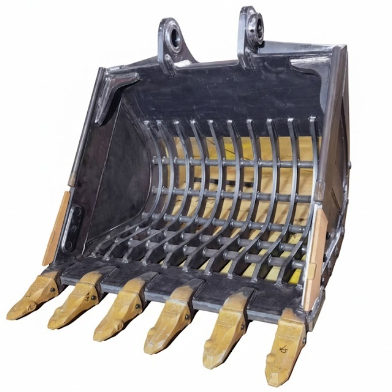 岩石の選別と分類のためのQ355高強度鋼を使用した、カスタマイズ可能なヘビーデューティー油圧ショベルふるいバケット