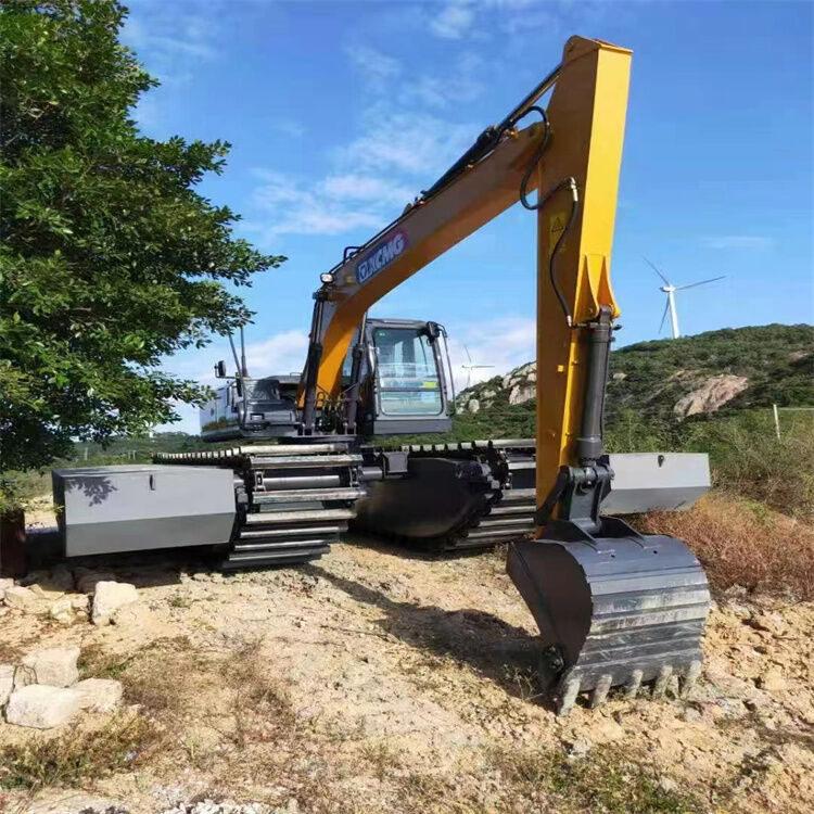 安定した操作と容易なメンテナンスのためのカスタマイズ可能な油圧ショベルポンツーン下部構造水フロート沼フロートサプライヤー