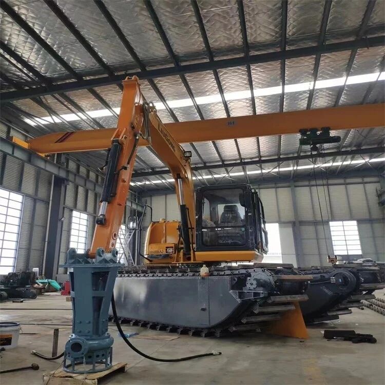 カスタマイズされた掘削機 ポントン 陸上両生車 浮遊タンク 湿地水作業設備のサプライヤー