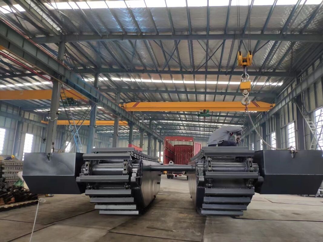 カスタマイズされた掘削機 ポントン 陸上両生車 浮遊タンク 湿地水作業設備のサプライヤー